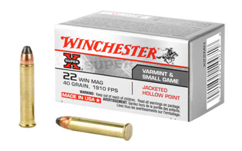 Ammunition Winchester Ammunition Super X 22WMR WIN SPRX 22WMR 40GR JHP 50/2000